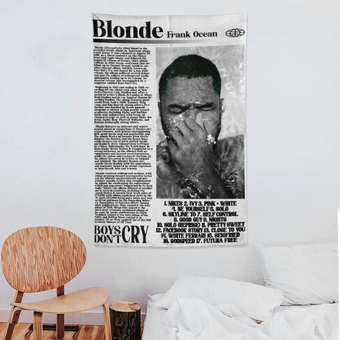BIZHUDP Franks Oceans Blond Album Tapestry Racing Tapestry Wall Hanging Poster Art for Bedroom Living Room College Dorm Decor 30"x40" in Saudi Arabia