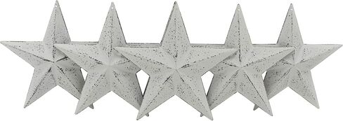 CVHOMEDECO. هدايا عتيقة عتيقة من Country Rustic لتزيين الحائط/الباب المعدني على شكل نجمة الحظيرة المعدنية، مقاس 5-1/2 بوصة، مجموعة من 6 قطع. (بورجوندي) in Kuwait