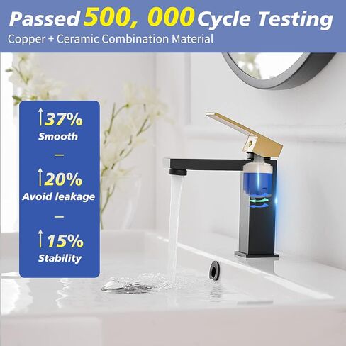 بالوعة الحمام صنبور الكروم ثقب واحد مقبض واحد شلال صنبور مرحاض الحمام التجاري الغرور وعاء الحنفيات طويل القامة خط إمدادات الجسم خالية من الرصاص in Kuwait