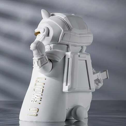 Futuristic Decor Lucky Cat Collectible Cool Statue for Home Office Room Desktop Decor,Feng Shui Resin Sculpture for Welcoming Fortune Luck Wealth in Saudi Arabia