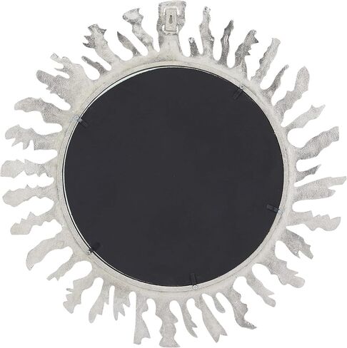 Deco 79 Aluminum Starburst Wall Mirror, 34" x 1" x 34", Silver in Saudi Arabia