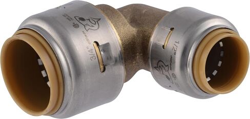 SharkBite Max 3/4 Inch x 1/2 Inch 90 Degree Reducing Elbow, Push to Connect Brass Plumbing Fitting, PEX Pipe, Copper, CPVC, PE-RT, HDPE, UR274A in Saudi Arabia