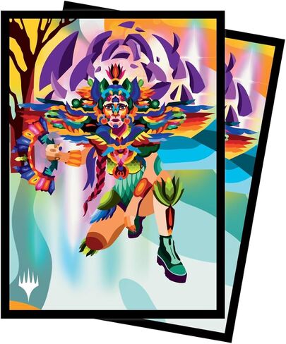 Ultra Pro - الكهوف المفقودة من Ixalan 100ct Deck Protector® الأكمام Huatli، شاعر الوحدة من أجل السحر: التجمع، حماية بطاقات MTG من الجرجر والخدوش، واقي أكمام البطاقة ذو الحجم القياسي in Kuwait