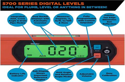 Johnson Level & Tool 5700-4800D JLX Programmable Digital Level, 48", Orange, 1 Level in Saudi Arabia