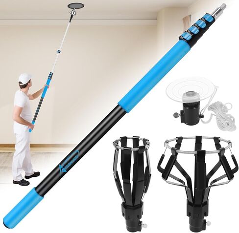VASALAID 3-12FT Light Bulb Changer Pole Kit Light Bulb Changer for High Ceilings with Pole with Baskets and Suction Cup for High Ceilings and Recessed Lights Lightbulb Removal Changing in Saudi Arabia