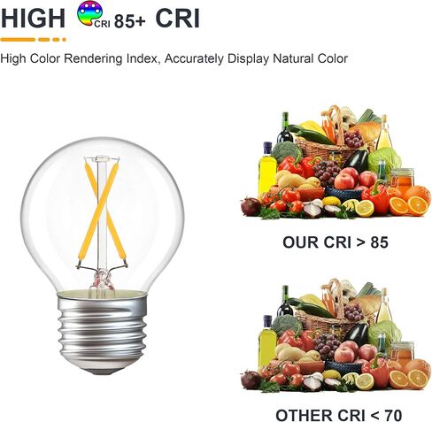12 Volt Low Voltage LED Light Bulbs - Soft Warm 2700K 2W (Only for 12V DC/AC)- 25W Equivalent E26 Edison Base Small Globe Bulb for RV, Landscape Lights - 3 Pack in Kuwait