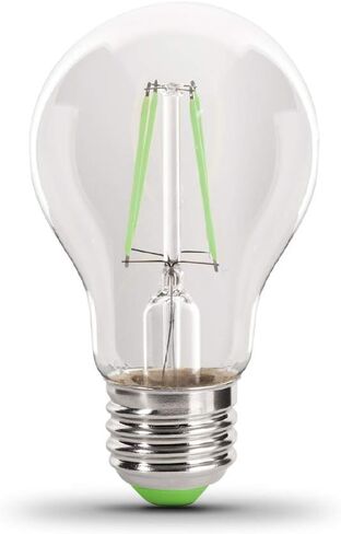 Feit Electric A19/TG/LED 40W يعادل 4.5 وات خيوط قابلة للتعتيم زجاج شفاف A19 LED لمبة إضاءة، أخضر in Saudi Arabia