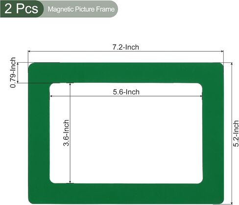 YOKIVE 2 Pcs Magnetic Picture Frame, PVC Magnets Holds Photo | Great for Refrigerator Dishwasher(White, 6x8 Inch) in Kuwait