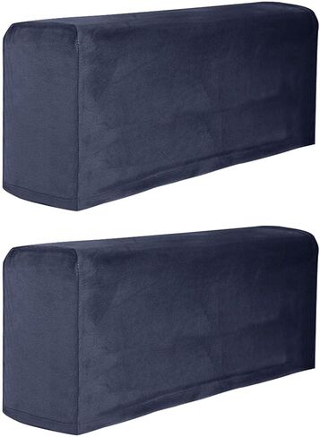 زوج واحد من غطاء مسند ذراع الأريكة من Xiaokeis، أغطية كراسي بذراعين للكراسي والأرائك، أغطية كراسي بذراعين مرنة قابلة للتمدد، ملحقات الأثاث، واقي الأريكة (كحلي) in Kuwait