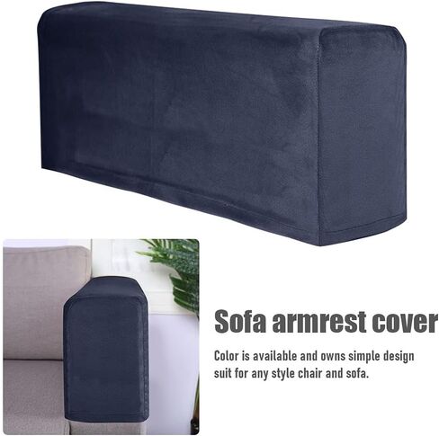 زوج واحد من غطاء مسند ذراع الأريكة من Xiaokeis، أغطية كراسي بذراعين للكراسي والأرائك، أغطية كراسي بذراعين مرنة قابلة للتمدد، ملحقات الأثاث، واقي الأريكة (كحلي) in Kuwait