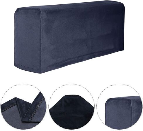 زوج واحد من غطاء مسند ذراع الأريكة من Xiaokeis، أغطية كراسي بذراعين للكراسي والأرائك، أغطية كراسي بذراعين مرنة قابلة للتمدد، ملحقات الأثاث، واقي الأريكة (كحلي) in Kuwait