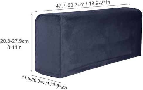 زوج واحد من غطاء مسند ذراع الأريكة من Xiaokeis، أغطية كراسي بذراعين للكراسي والأرائك، أغطية كراسي بذراعين مرنة قابلة للتمدد، ملحقات الأثاث، واقي الأريكة (كحلي) in Kuwait