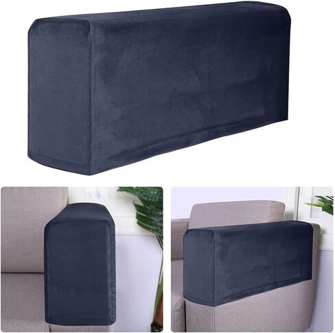 زوج واحد من غطاء مسند ذراع الأريكة من Xiaokeis، أغطية كراسي بذراعين للكراسي والأرائك، أغطية كراسي بذراعين مرنة قابلة للتمدد، ملحقات الأثاث، واقي الأريكة (كحلي) in Kuwait