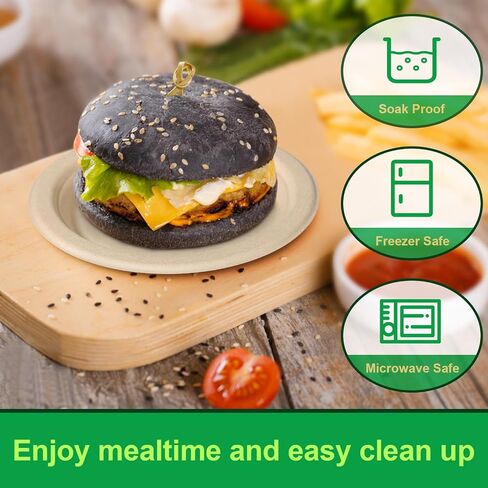 300 Pack Small Paper Plates, 7 inch Paper Plates Bulk, 100% Compostable Paper Plates Biodegradable Paper Dessert Plates, Disposable Recycled Paper Plates in Saudi Arabia