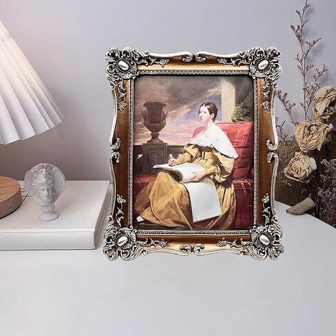 Vintage Picture Frame 8x10 Inch, Ornate Antique Photo Frames with Glass Front, Baroque Design, Tabletop & Wall Hanging, Photo Gallery, Gold in Saudi Arabia