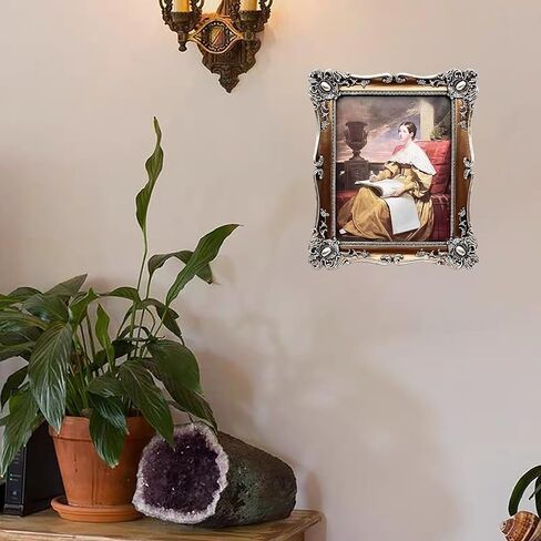 Vintage Picture Frame 8x10 Inch, Ornate Antique Photo Frames with Glass Front, Baroque Design, Tabletop & Wall Hanging, Photo Gallery, Gold in Saudi Arabia