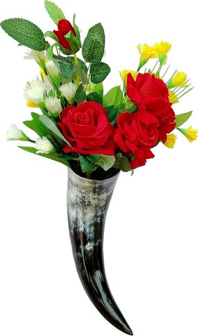 Flower Hanging Vase On The Wall, Set of 2 Made of Horn (8'' to 10'') in Kuwait