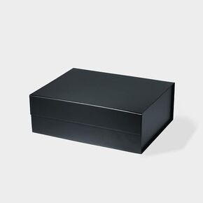 Geoto 13x10x4.52in | 33x25.5x11.5cm A4 Deep Size Plain White Folding Rigid Magnetic Closure Gift Wrapping Box