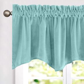 jinchan Velvet Valance Curtain Gold Brown Pinch Pleated Valance for Windows Farmhouse Kitchen Valance 18 Inch Topper Curtain Living Room Laundry Small Window Curtain Room Darkening Back Tab 1 Panel