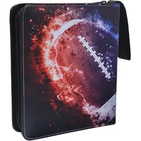 Card Binder,4-Pocket Binder for Cards Trading Card Collection Binder Zipper with 50 Removable Sleeves, 400 Pockets Cards Collector Album Holder Cards Organizer, Gifts for Kids