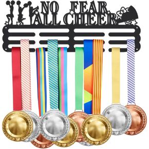 SUPERDANT Cheerleader Medal Holder Display Cheer Crown Hanger Rack Sports Wall Storage Award Holder Metal Wall Mount Medal Hook Medals Platinum