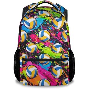 Soccer School Backpack for Girls - 17 Inch Large Colorful Backpacks for Kids - Cool Durable Bookbag for Primary School