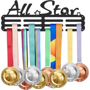 SUPERDANT Cheerleader Medal Holder Display Cheer Crown Hanger Rack Sports Wall Storage Award Holder Metal Wall Mount Medal Hook Medals Platinum in Saudi Arabia