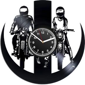 Motocross Wall Clock Vintage Record Clock Sport People Birthday Gift Idea Motorcycle Wall Art Motorbike Wall Clock Sport BMX Wall Decals Unique Decor for Room Hobby Sport Art Enduro