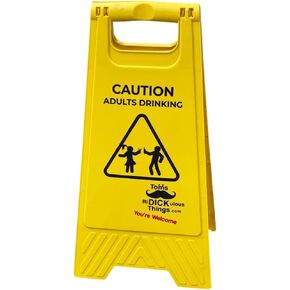 Adults Drinking Sign! Perfect for Mancave, Bars, Backyard Drinks, parties, White Elephant gift, funny gag gift!