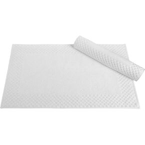 Classic Turkish Towels CTT - 2 Piece Bathroom Rugs Set, 100% Cotton Bath Mats, Non-Slip, Comfy & Highly Absorbent Bathroom Floor Mats, Machine Washable | 20"x34" (Sea Grass)