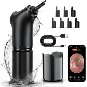 Ear Wax Removal Kit Electric Ear Cleaner Water Powered Ear Cleaner with 4 Pressure Modes 10 Ear Tips, Safe and Effective Ear Cleaning Tool Water Resistant USB Rechargeable