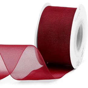 Humphrey's Craft 1-1/2 Inch Grey Shimmer Sheer Organza Ribbon - 25 Yards Variety of Color for Crafts Gift Wrapping Wedding Bouquet Baby Shower Decoration Christmas Tree Wreaths.…