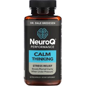 NeuroQ Calm Thinking Gummies - Relaxation Support, Calm & Focus - with Sensoril Ashwagandha, GABA, L-Theanine, Lemon Balm & Chamomile - 30 Day Supply / 90 Gummies