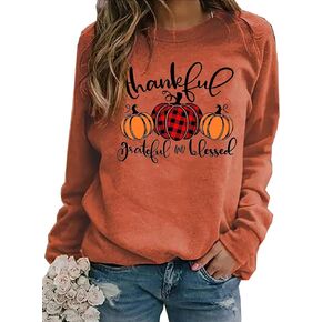 Susongeth Fall Pumpkin Sweatshirt for Women It's Fall Y'all Pumpkin Pullovers Halloween Thanksgiving Long Sleeve Shirt Tops
