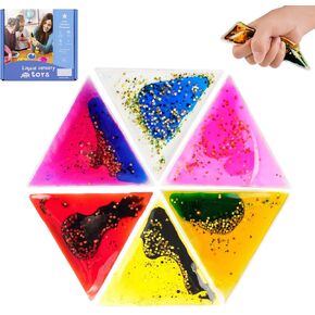 Onyoloy Liquid Motion Toys Sensory mats : 6pack Sensory Fidget Toys Water Sensory Toys for Autistic Children
