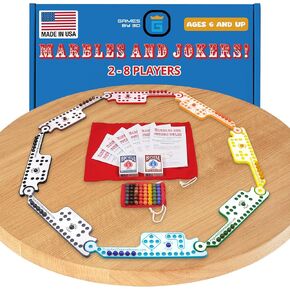 Games by 3D: Pegs and Jokers Full Size Game Set - Embrace The Versatility of This Engaging Board and Card Game for 2-8 Players - Compact, Portable, & Packed with Vibrant Fun & Endless Entertainment