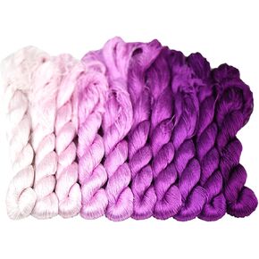MINGGUXIUYI Natural 100% Mulberry Silk Handmade Embroidery Thread Cross Stitch Threads Friendship Bracelets Floss Crafts Floss 120 Yards Each in 10 Colors(65)