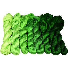 MINGGUXIUYI Natural 100% Mulberry Silk Handmade Embroidery Thread Cross Stitch Threads Friendship Bracelets Floss Crafts Floss 120 Yards Each in 10 Colors(65)