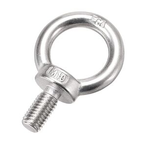 uxcell Lifting Eye Bolt M10 x 20mm Male Thread 304 Stainless Steel for Hanging, Pack of 6