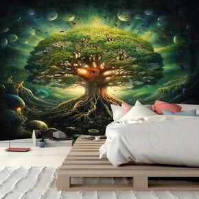 FENDROM Japanese Tree of Life Tapestry Anime Tapestry Cherry Blossom Japanese Style Wall Hanging Party Decorations Home Decor For Bedroom Living Room Dorm