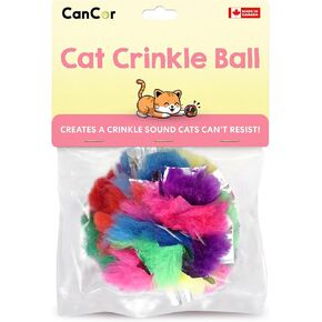 Cancor Innovations Crinkle Ball Cat Toy (24 Pack)