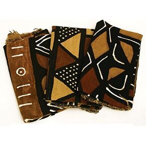 Authentic African Bogolan Mud Cloth Bambara - Mali Vib (4 Color)
