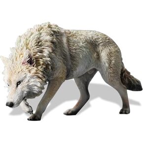 JXK Attacking North American Grey Wolves, Wolf Statue with Intricate Details, Gift for Animal Lovers