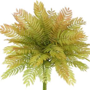Veryhome Artificial Fall Fern Stems Faux Autumn Greenery Fake Fern Plants UV Resistant for Indoor, Outdoor, Home, Garden,Office, Wedding, Window Box Decor - 6PCS