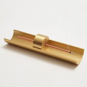 ATHIS-Seoul Brass Incense Holder, Aesthetic Incense Burner with Ash Catcher (5.5in) - Elegant Tray for Meditation, Yoga, Spa Sessions in Kuwait