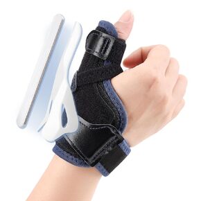 Upgraded Thumb Brace, Thumb Splint – Removable Spica Splint for Left & Right Hand, 3-Level Stability, Reversible Support for CMC, De Quervain’s, Trigger Thumb - S/L
