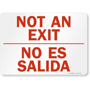"Not An Exit", Bilingual Label by SmartSign | 10" x 14" Laminated Vinyl
