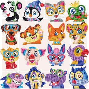 Yazhiji 3D Diamond Window Art Craft Kits for Girls, Kids Golden Suncatcher Set for 6 7 8 9 10 11 12 Years Old DIY Painting Supplier for Boys Ages 6+ Gemstone Stickers as Birthday Christmas Gift