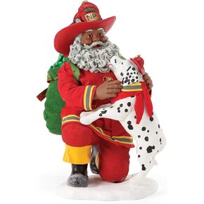 Department 56 Possible Dreams Santas Sports and Leisure North Pole Fire Company Figurine, 9.5 Inch, Multicolor