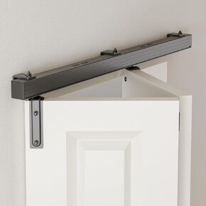 48" Box Rail Bi-Folding Sliding Barn Door Hardware Kit for 2 Door,Wall Mount,Smoothly and Quiet,Easy to Install,No Door[Fit Double 23-1/2" Wide Door]